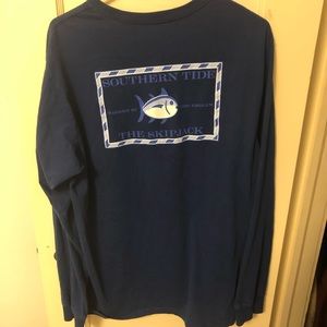 Navy blue long sleeve southern tide shirt